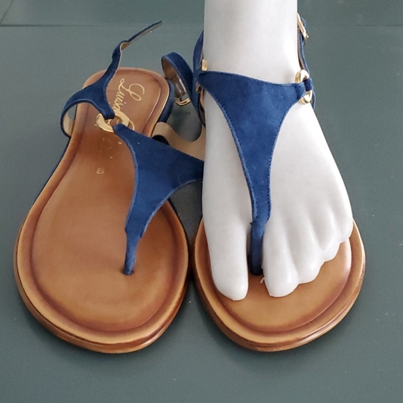 Luisa Dorio Shoes - Luisa Dorio, made in Italy, sandles, sz 8, blue